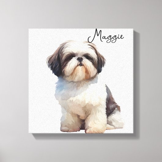 Impression sur toile de chien mignon (Recto)