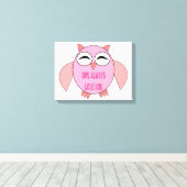 Impression sur toile de chouette de message d'amou (Insitu (Plancher de Bois))