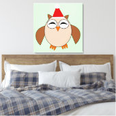 Impression sur toile de chouette de Noël mignonne (Insitu(Chambre))