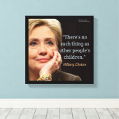 Impression sur toile de citation de Hillary Clinto (Insitu (Plancher de Bois))