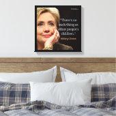 Impression sur toile de citation de Hillary Clinto (Insitu(Chambre))