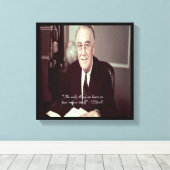 Impression sur toile de citation FDR & Rien à crai (Insitu (Plancher de Bois))