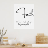 Impression sur toile de citation inspirante de foi (Cuisine)
