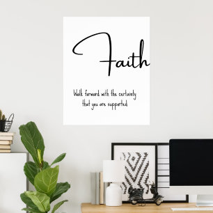 Impression sur toile de citation inspirante de foi