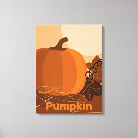 Impression sur toile de citrouille orange automne (Recto)