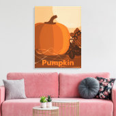 Impression sur toile de citrouille orange automne  (Insitu(Salon))