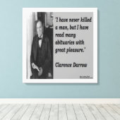 Impression sur toile de Clarence Darrow et citatio (Insitu (Plancher de Bois))