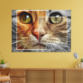 Impression sur toile de collage de visage de chat (Insitu(Salon))