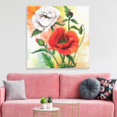 Impression sur toile de coquelicots (Insitu(Salon))