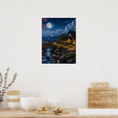 Impression sur toile de Cottage Enchanté au Clair  (Cuisine)