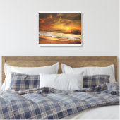Impression sur toile de coucher de soleil sur l'oc (Insitu(Chambre))