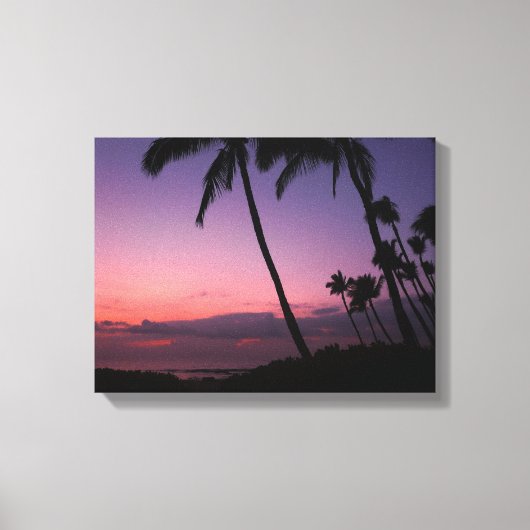 Impression sur toile de coucher de soleil tropical (Recto)