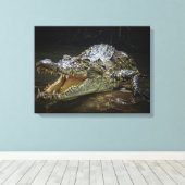Impression sur toile de crocodile (Insitu (Plancher de Bois))