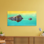 Impression sur toile de crocodile sur une étendue (Insitu(Salon))