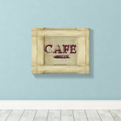 Impression sur toile de cuisine de café rustique - (Insitu (Plancher de Bois))