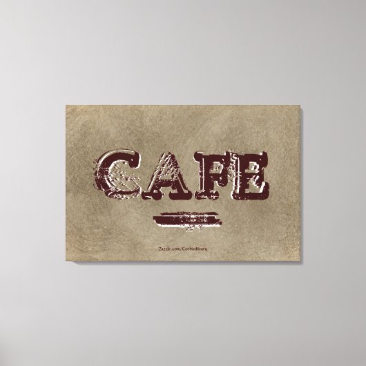 Impression sur toile de cuisine de café vintage - (Recto)