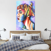 Impression sur toile de dame d'art cubiste (Insitu(Chambre))