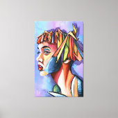 Impression sur toile de dame d'art cubiste (Recto)