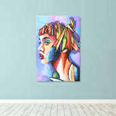 Impression sur toile de dame d'art cubiste (Insitu (Plancher de Bois))