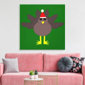 Impression sur toile de dinde de Noël mignonne (Insitu(Salon))