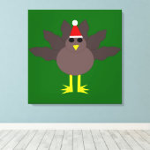 Impression sur toile de dinde de Noël mignonne (Insitu (Plancher de Bois))
