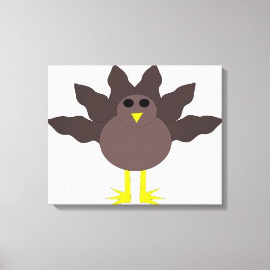 Impression sur toile de dinde drôle de Thanksgivin (Recto)