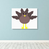 Impression sur toile de dinde drôle de Thanksgivin (Insitu (Plancher de Bois))