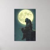 Impression sur toile de fantasy de barde demi-orqu (Recto)