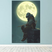 Impression sur toile de fantasy de barde demi-orqu (Insitu (Plancher de Bois))