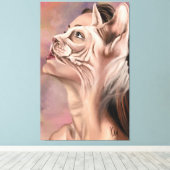 Impression sur toile de Femme Chat (Insitu (Plancher de Bois))
