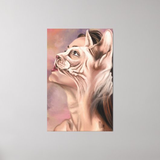 Impression sur toile de Femme Chat (Recto)