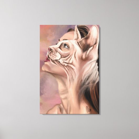 Impression sur toile de Femme Chat (Recto)
