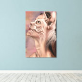 Impression sur toile de Femme Chat (Insitu (Plancher de Bois))