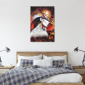 Impression sur toile de femme d'automne (Insitu(Chambre))
