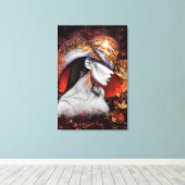 Impression sur toile de femme d'automne (Insitu (Plancher de Bois))