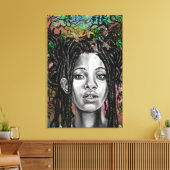 Impression sur toile de femme de la nature (Insitu(Salon))