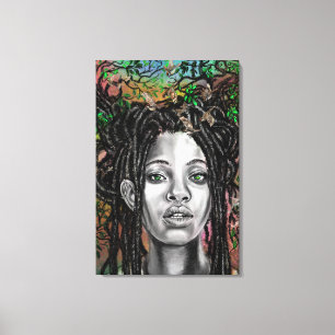 Impression sur toile de femme de la nature