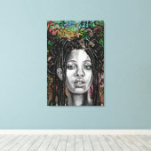 Impression sur toile de femme de la nature (Insitu (Plancher de Bois))