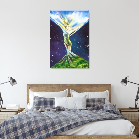 Impression sur toile de femme printanière (Insitu(Chambre))