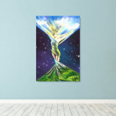 Impression sur toile de femme printanière (Insitu (Plancher de Bois))