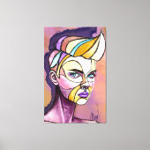 Impression sur toile de femme punk colorée (Recto)