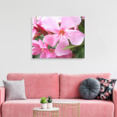 Impression sur toile de fleur d'oléandre rose | Fl (Insitu(Salon))