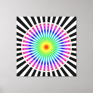 Impression sur toile de fleur hypnotique étirée