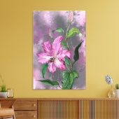 Impression sur toile de fleurs de lys rose pourpre (Insitu(Salon))