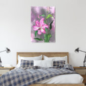 Impression sur toile de fleurs de lys rose pourpre (Insitu(Chambre))