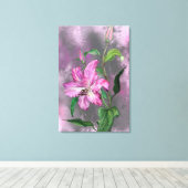 Impression sur toile de fleurs de lys rose pourpre (Insitu (Plancher de Bois))