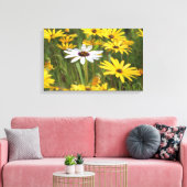 Impression sur toile de fleurs jaunes et blanches  (Insitu(Salon))