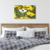 Impression sur toile de fleurs jaunes et blanches  (Insitu(Chambre))