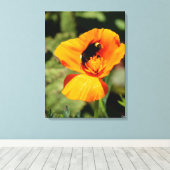 Impression sur toile de fleurs sauvages Bumble Bee (Insitu (Plancher de Bois))