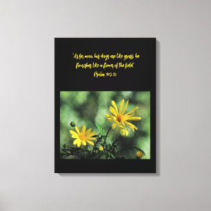 Impression sur toile de fleurs sauvages d'Aster ja